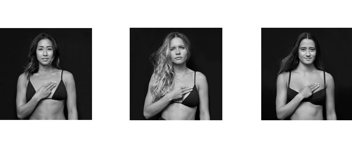 La campagne de Roxy et Keep a Breast Des femmes en soutien-gorges
