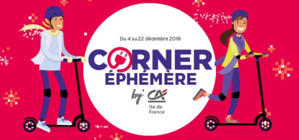 Le Corner Trottinette du crédit Agricole