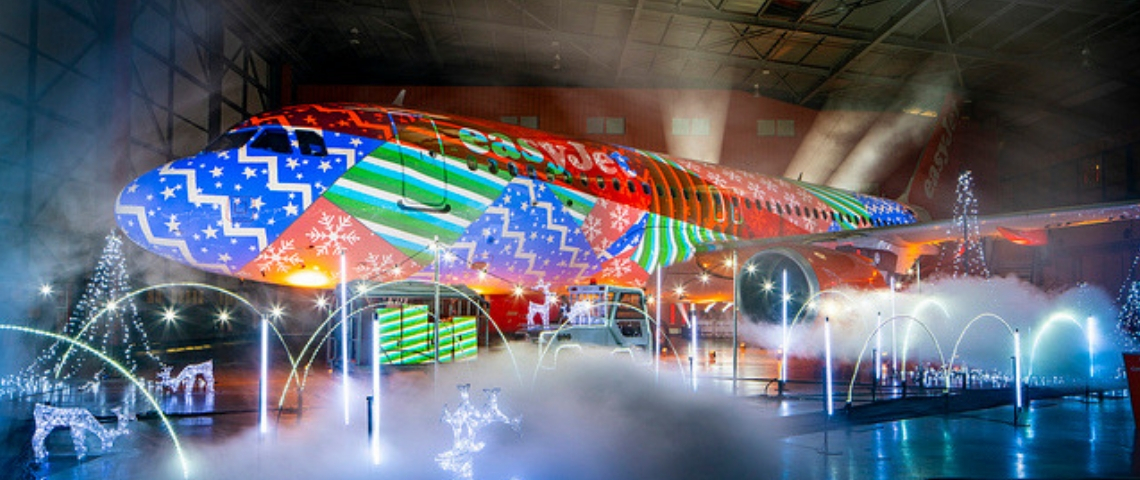 easyjet projette un spectacle féérique pour Noël Un avion easyjet