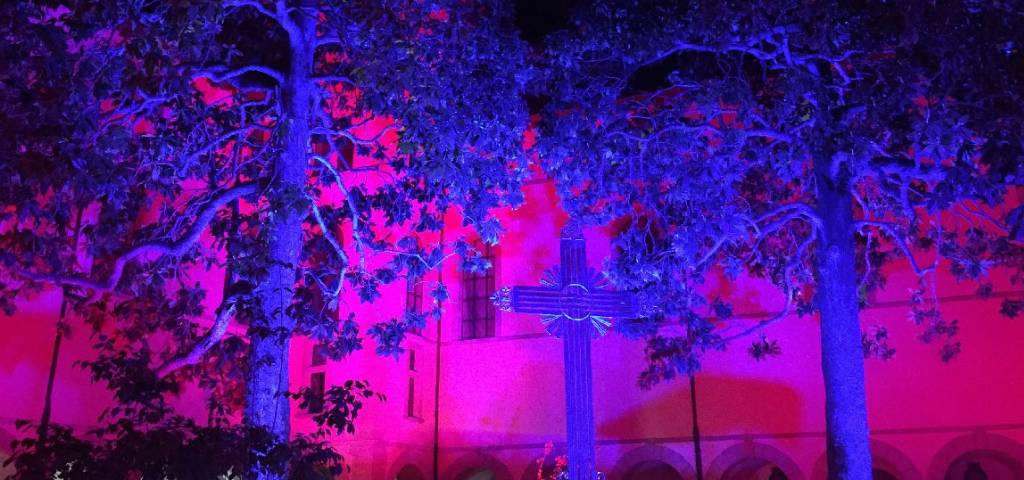 La fête des Lumières à Lyon Cloître du Grand Hotêl Dieu de Lyon