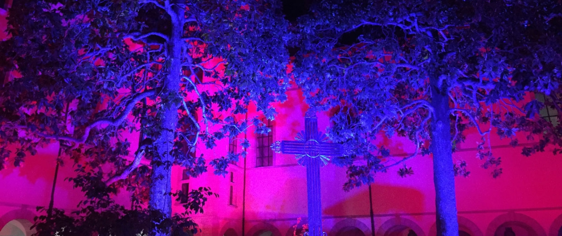 La fête des Lumières à Lyon Cloître du Grand Hotêl Dieu de Lyon