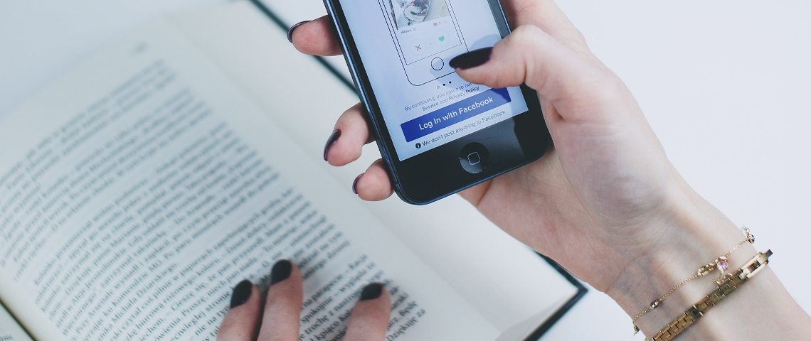 Nouvelle fonctionnalité Facebook Un smartphone