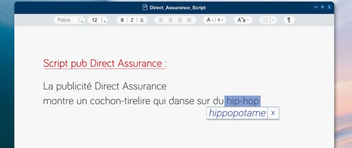 La nouvelle publicité Direct Assurance Capture d'écran