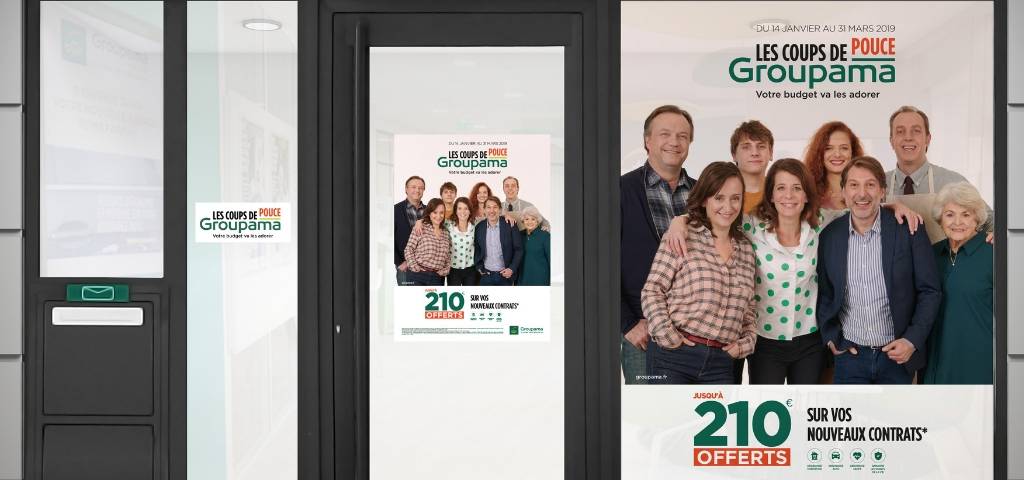 Façade d'une agence Groupama