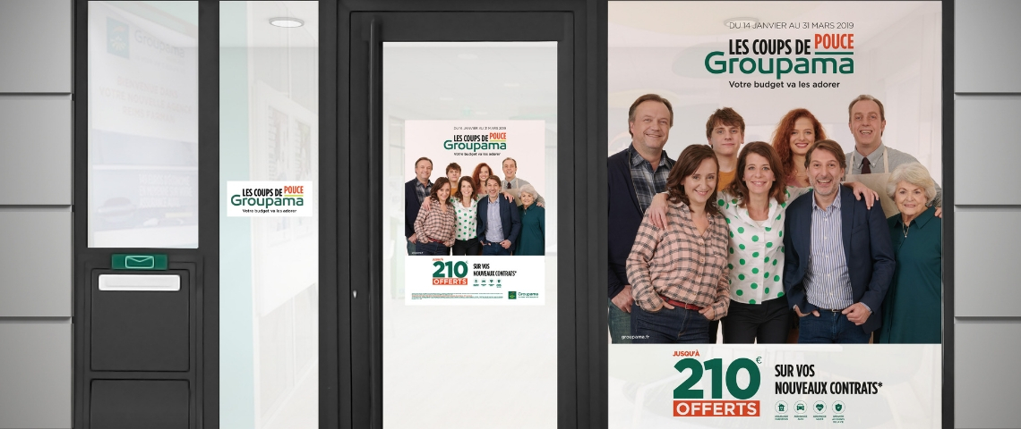 « Les coups de pouce » de Groupama Façade d'une agence Groupama