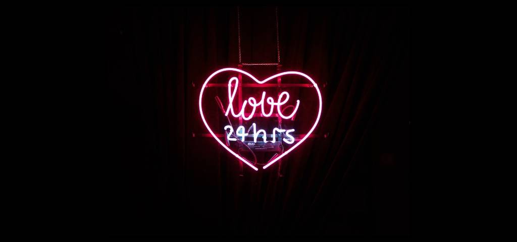 Un coeur en neon