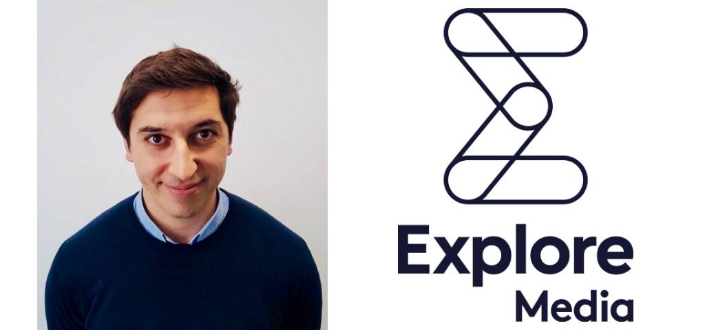 Charles Cournet et le logo d'Explore Media