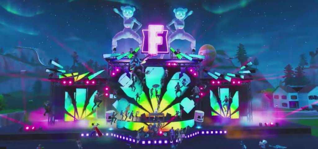 Image du concert de Marshmello sur Fortnite