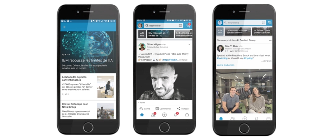 LinkedIn déploie les - infos à la Une - en France Des smartphones sur LinkedIn