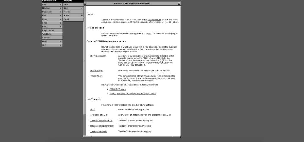 Le premier navigateur web