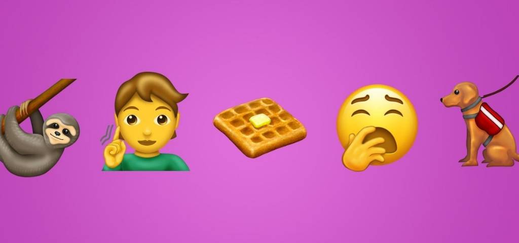 Emoji gaufre, paresseux, chien d'aveugle