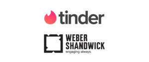 Logos de Tinder et Weber Shandwick