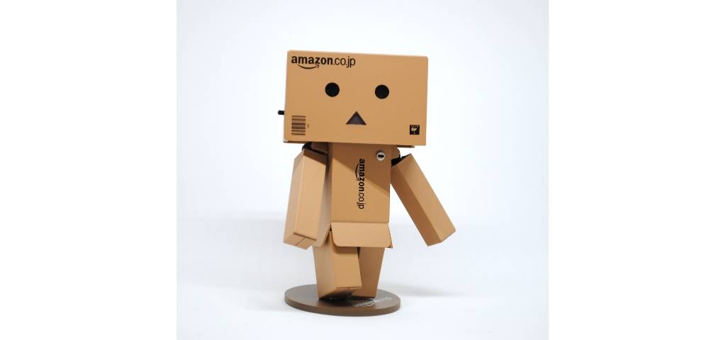 Un bonhomme en cartons Amazon