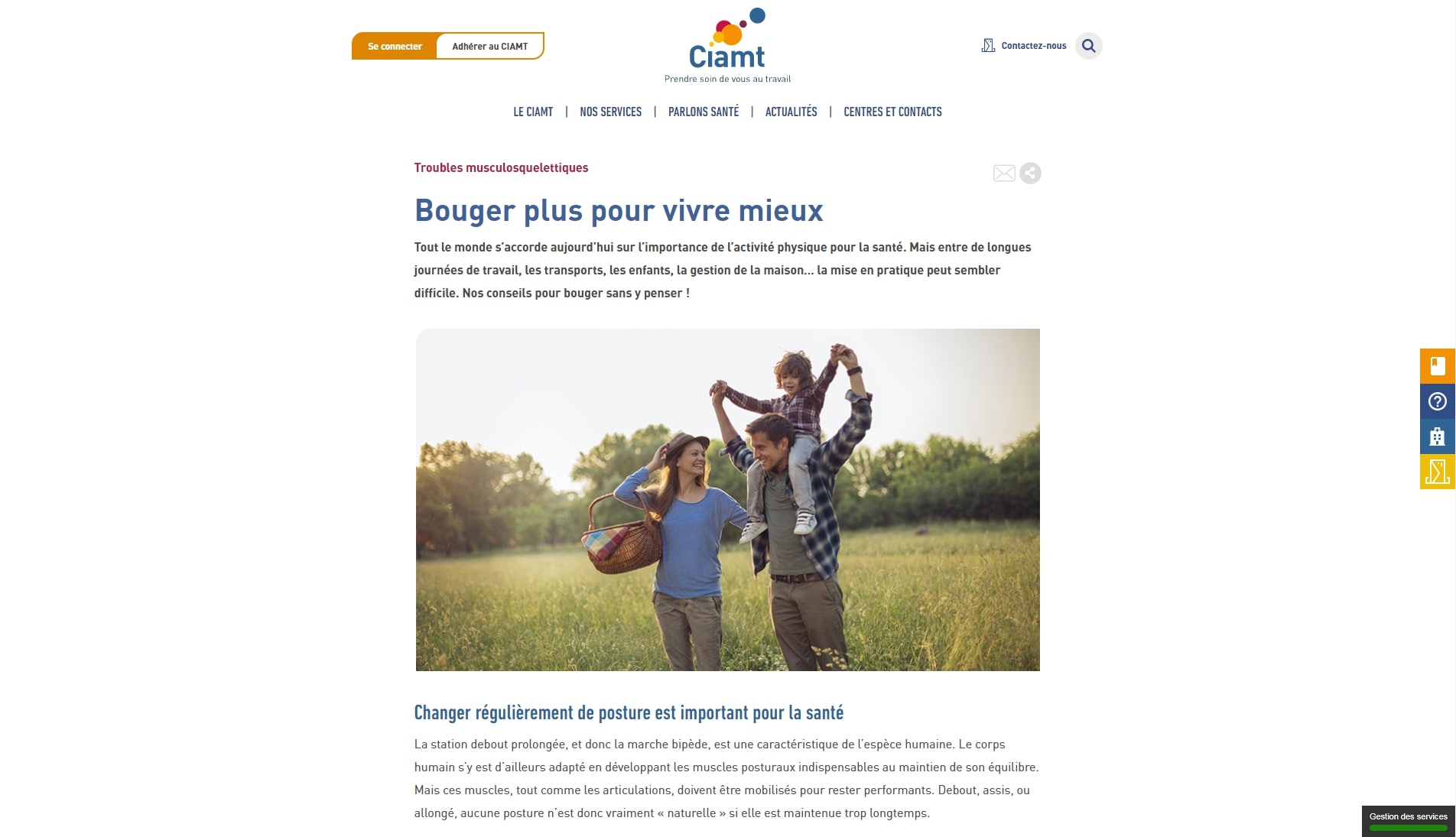 Exemple d'article du Ciamt
