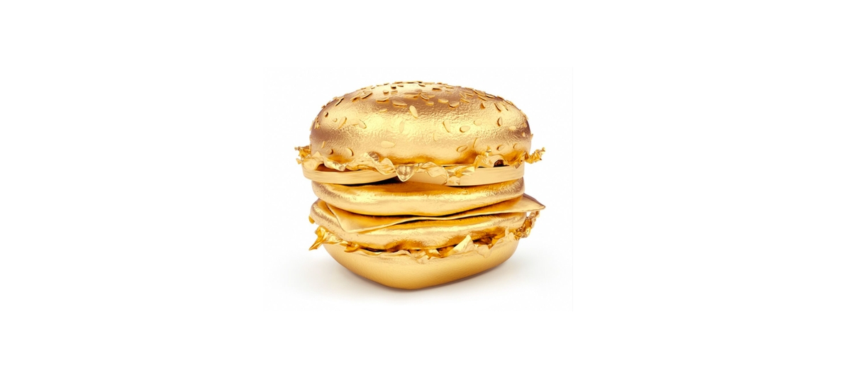 Des burger d'or cachés dans les commandes Deliveroo Un burger en or