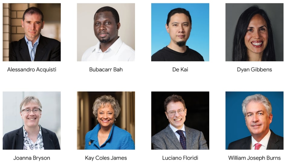 Les membres du comité d'éthique externe de Google