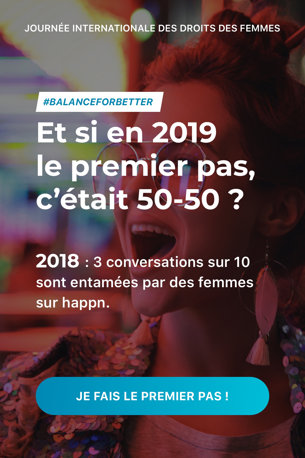 Campagne Happn 50/50