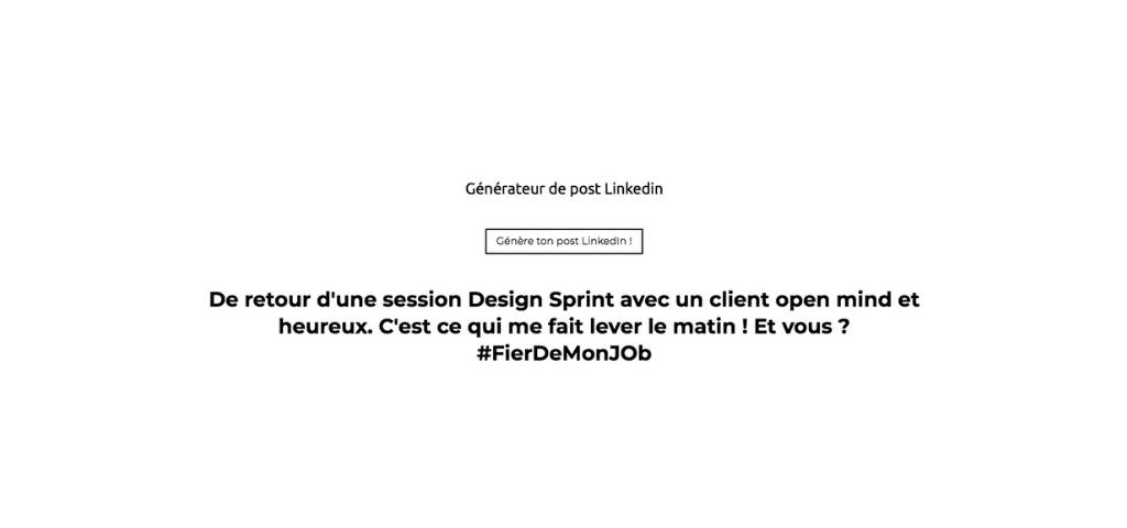 Exemple de post Linkedin