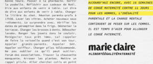 Page du magazine Maire Claire