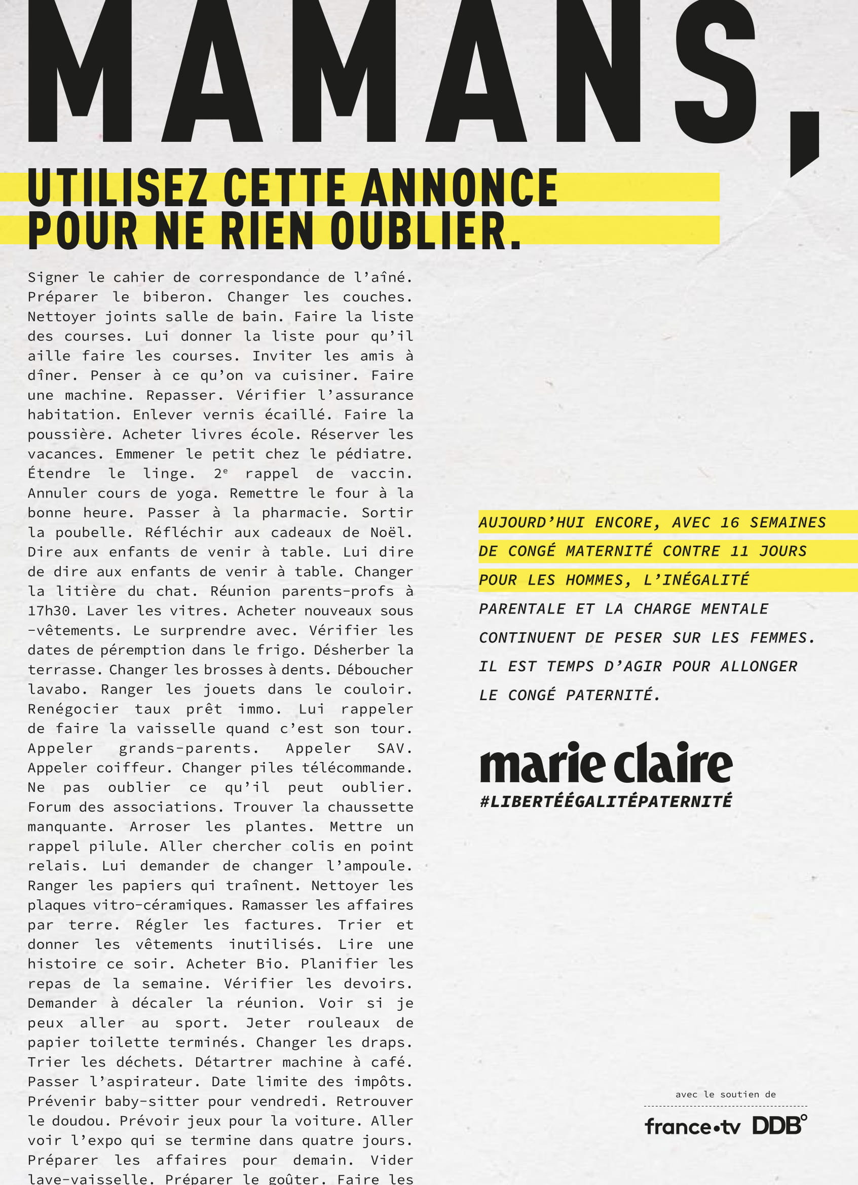 Campagne congé paternité