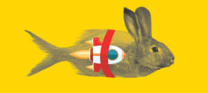 Un dessin d'un animal mi-poisson, mi-lapin