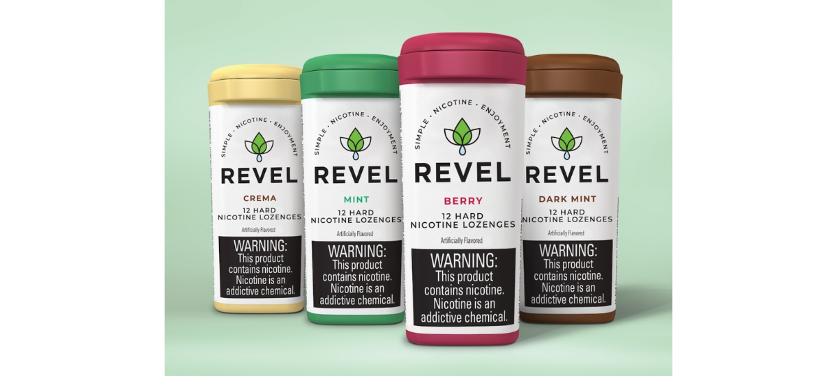 Le géant du tabac Reynold's lance des pastilles à la nicotine Boîte de pastilles à la nicotine de la marque Revel