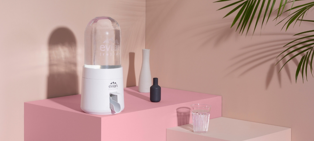 Evian lance sa fontaine à eau connectée Fontaine à eau Evian connectée