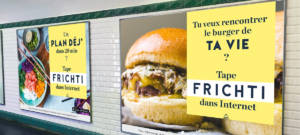 Affiche Frichti dans métro parisien 
