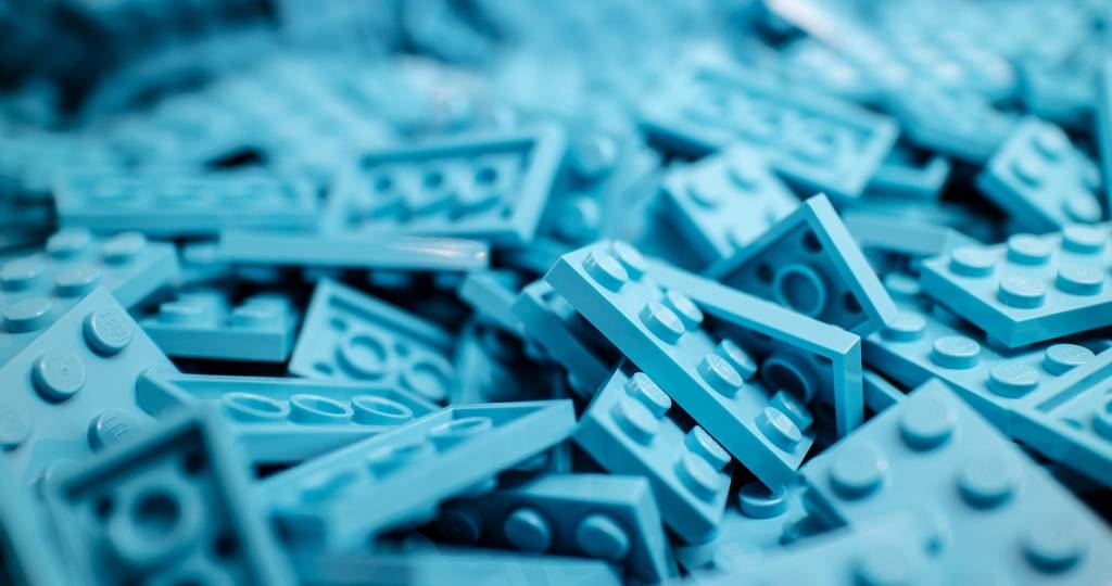 Briques LEGO bleus