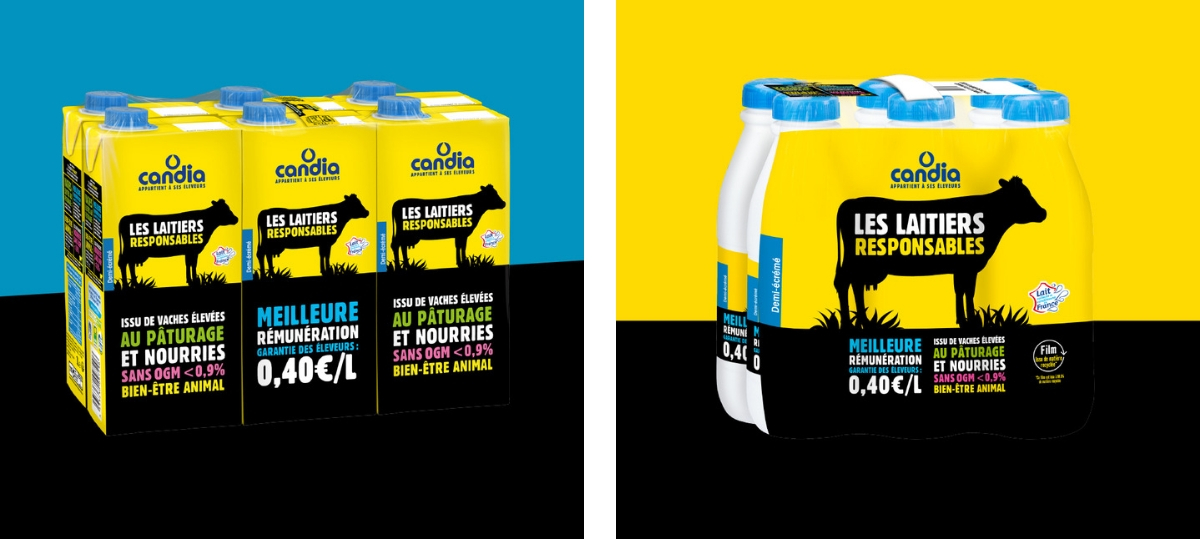 Les packs Candia Les Laitiers Responsables
