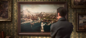 Homme devant tableau