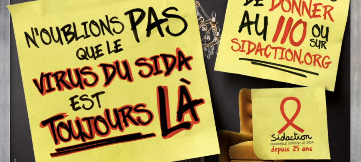 Sidaction rappelle que le SIDA est toujours là Visuel Sidaction