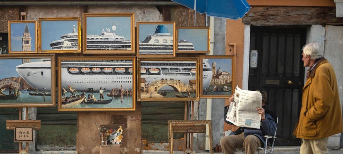 Banksy s'invite à la Biennale de Venise et virer Oeuvre de l'artiste Banksy - Venise dans l'huile -