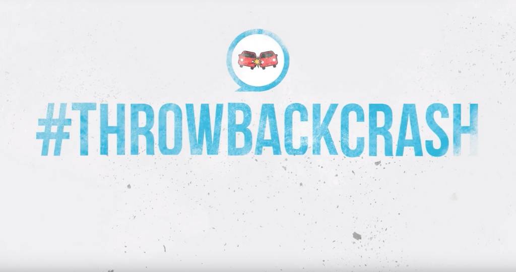 BrewDog Sao Paulo hacke Waze dans une campagne sensibilisation Illustration de deux voitures qui s'entrechoquent avec écrit : #ThrowBackCrash