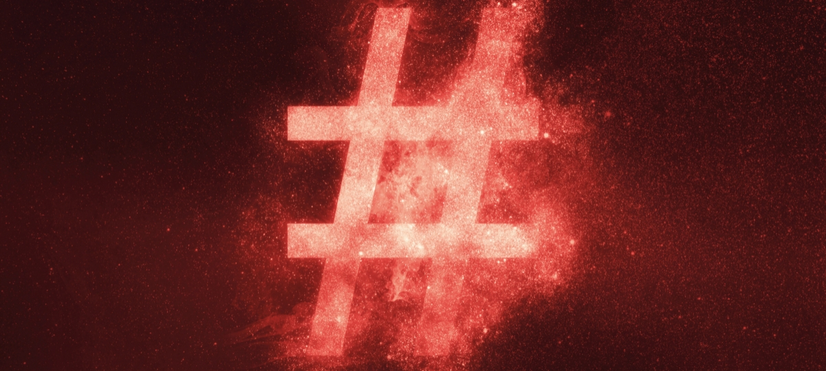 Dessin d'un hashtag rouge Dessin d'un hashtag rouge