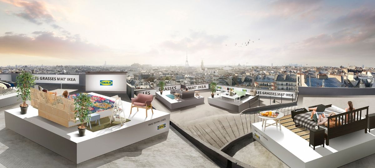 IKEA vous offre une GRASSES MAT’ sous le ciel de Paris Vue sur la ville de Paris