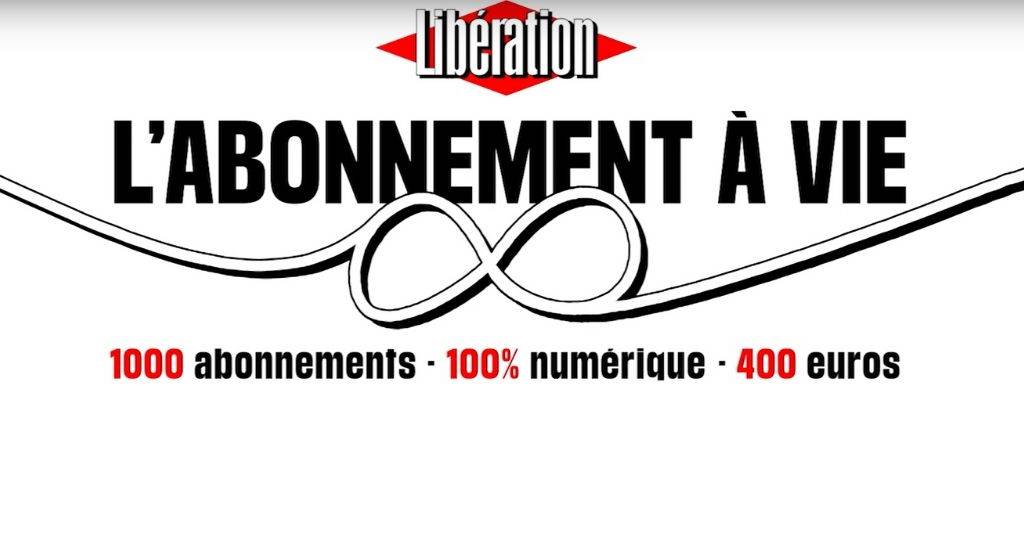 Capture d'écran issue de la campagne Libération  - L'abonnement à vie - 