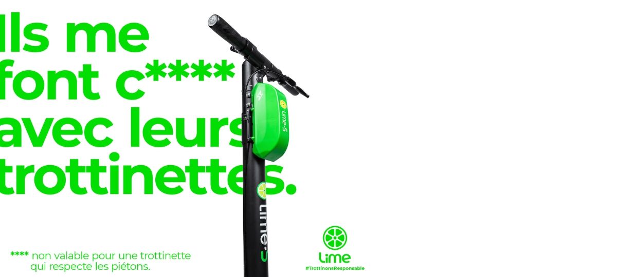 Lime veut apprendre à ses utilisateurs à mieux se comporter Campagne d'affichage Lime