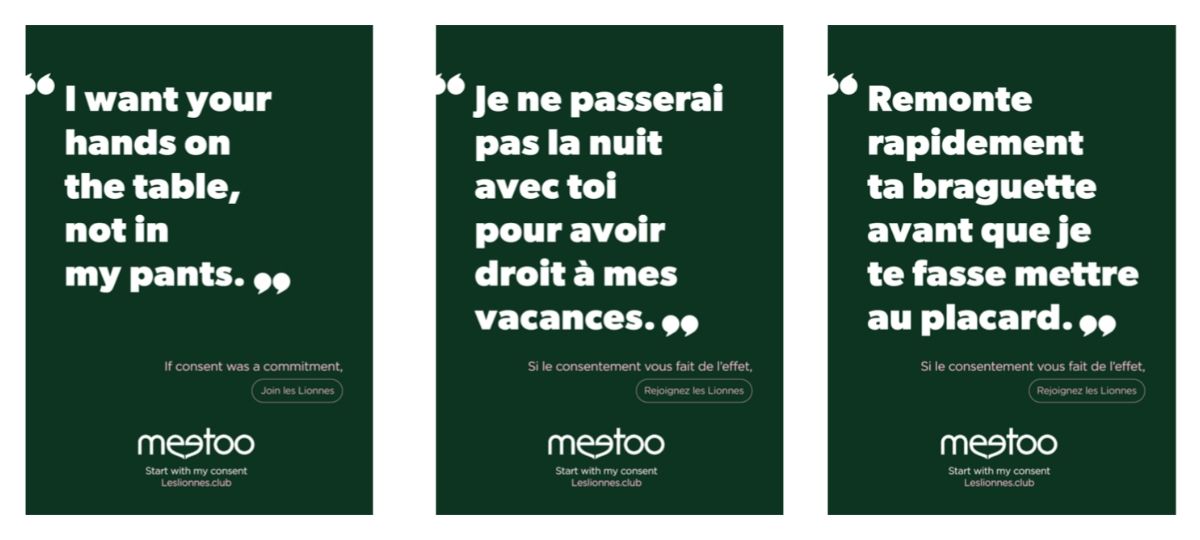 Les lionnes détournent les affiches Meetic pour dénoncer le sexisme Campagne des Lionnes