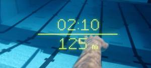 Affichage en réalité augmentée des lunettes de natation Form Swim