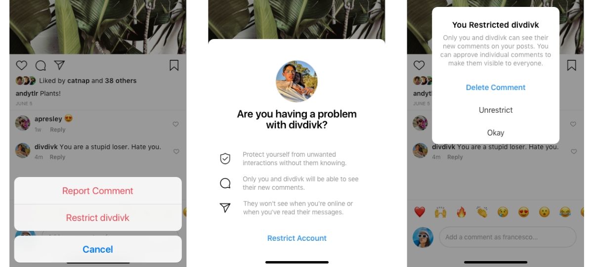 Instagram va détecter les commentaires haineux grâce à l'IA Page d'avertissement contre les contenus haineux