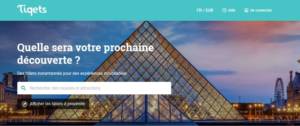 visuel du moteur de réservation de tiqets