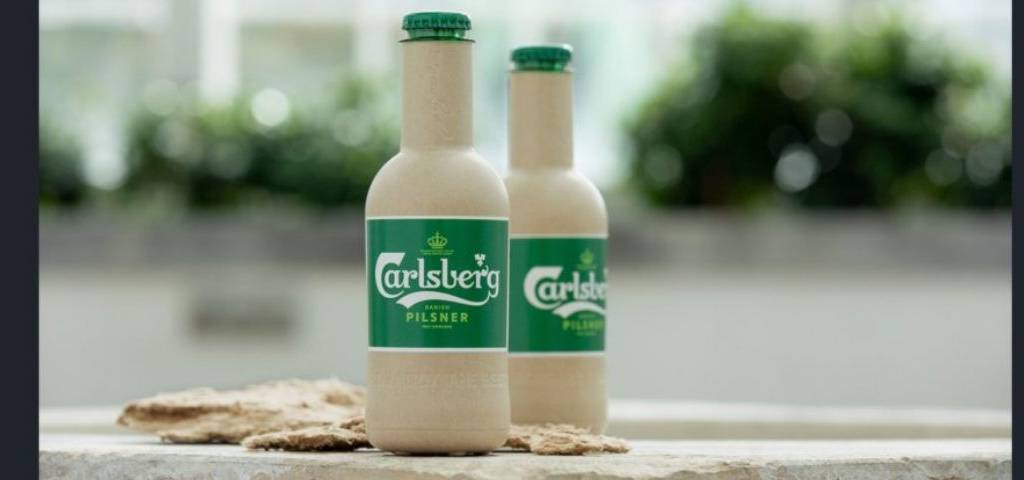 Visuel de la bouteille papier de Carlsberg