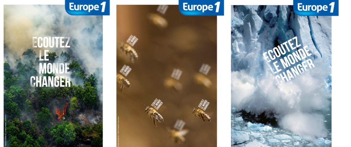 Ecoutez le monde changer : la nouvelle campagne d’Europe 1 signée Romance Triptyque des visuels de la nouvelle campagne de communication d'Europe 1
