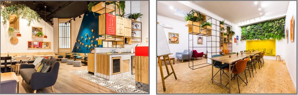 Visuel de 2 espaces de coworking d'Anticafé