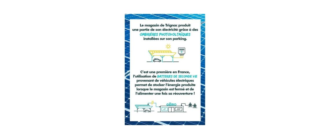 Gemo s'enagage dans démarche RSE  - Mieux -  et teste l'autoconsommation Visuel de la démarche RSE Mieux de Gemo