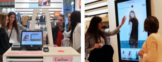 Photo de la phygitalisation des points de vente camaieu