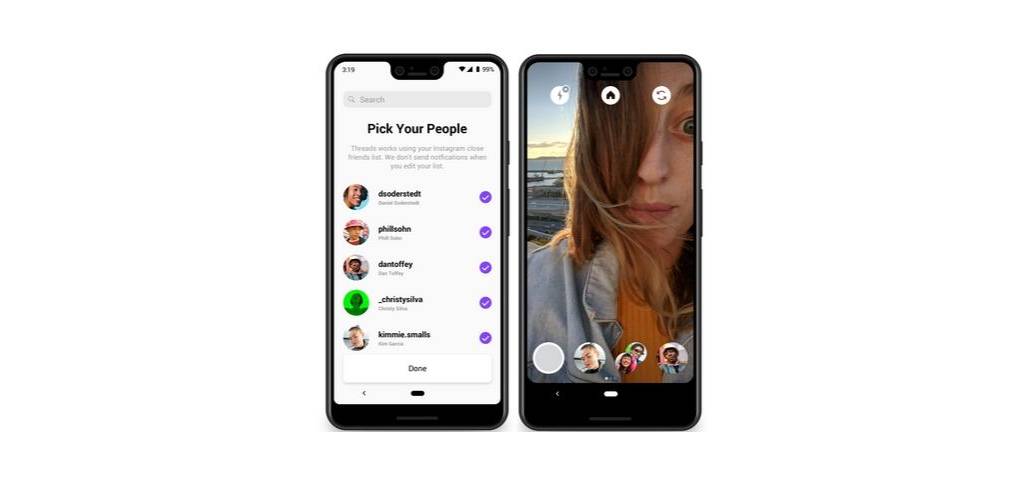 Visuel de la nouvelle application de messagerie d'Instagram Threads avec ses fonctionnalités