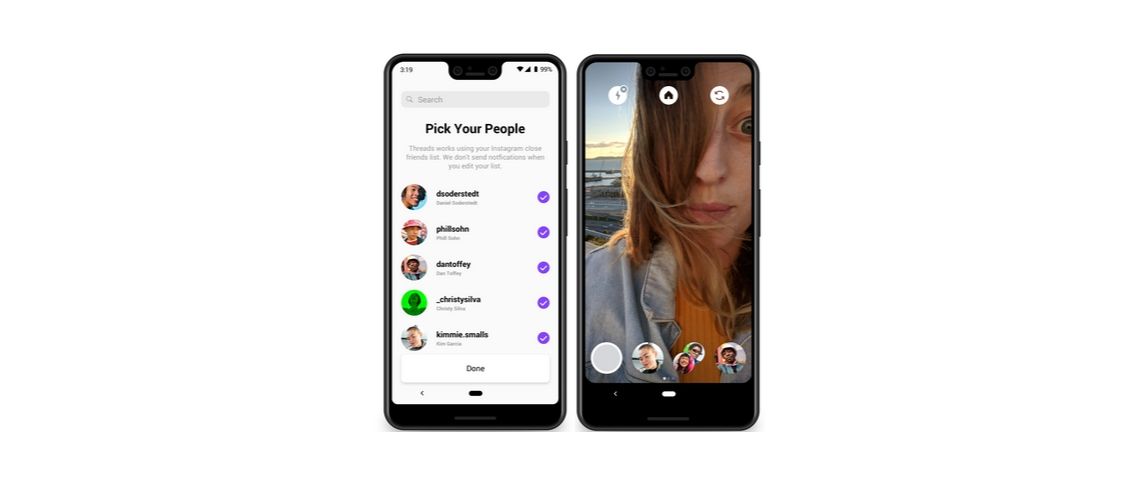 La nouvelle application de messagerie d'instagram : Threads Visuel de la nouvelle application de messagerie d'Instagram Threads avec ses fonctionnalités