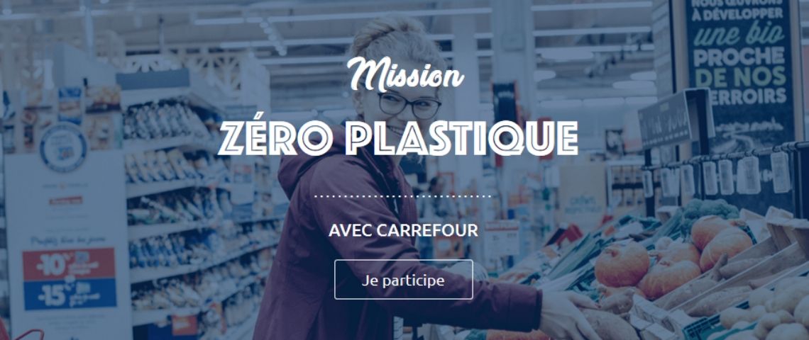Carrefour lance une consultation participative : « Mission zéro plastique »  Capture 'écran de la plateforme participative de Carrefour : « Mission zéro plastique »